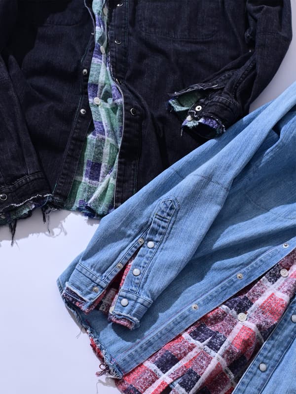 叠层 REMAKE 衬衫背面图