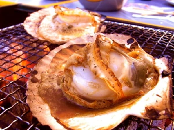 Grilled scallops being sold at the Autumn Flavor Festival