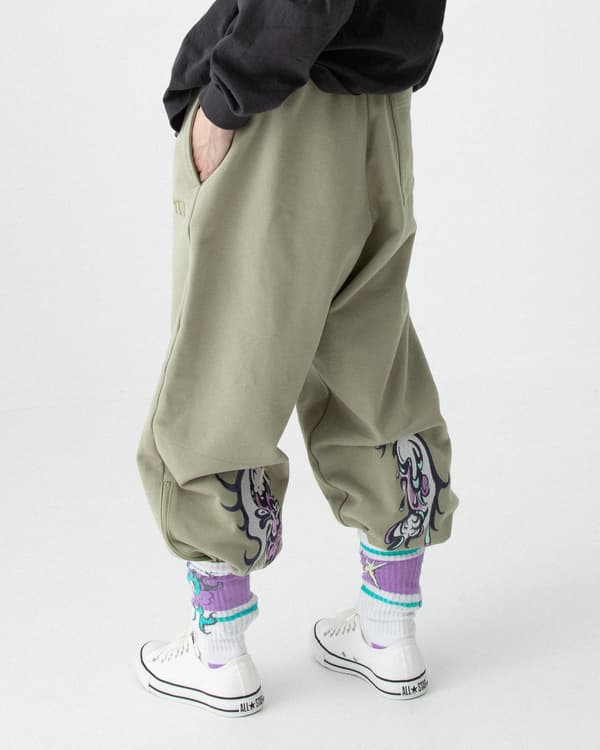 Kae Tanaka Embroidery Sweatpants・Jacquard Socks