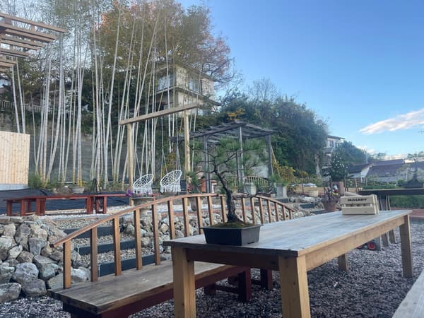 Camping tent setup at the event venue