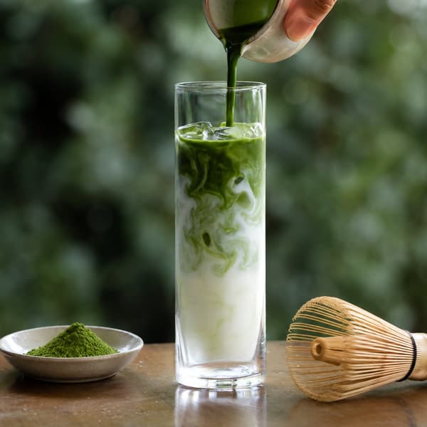 Iced matcha latte