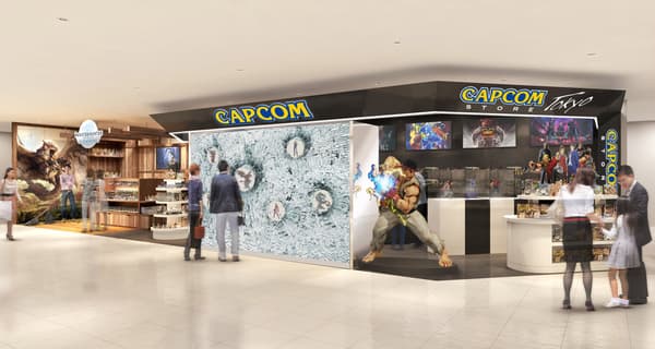 Renderizado de la fachada de Capcom Store Tokio