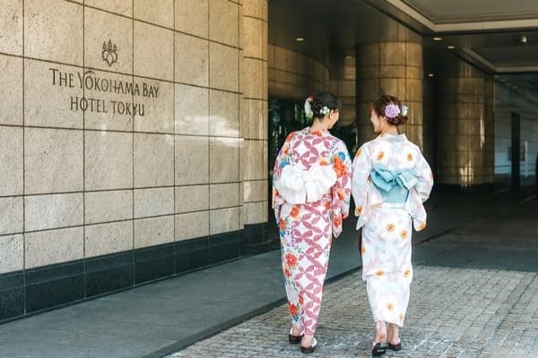 After changing into a yukata, guests head to their chosen hotel