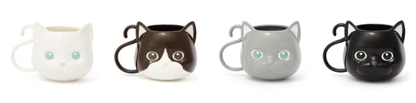 Cat Magic Mug lineup in four colors