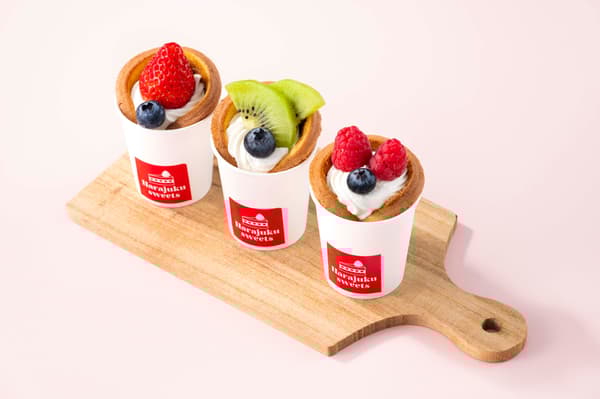 Strawberry cup waffle