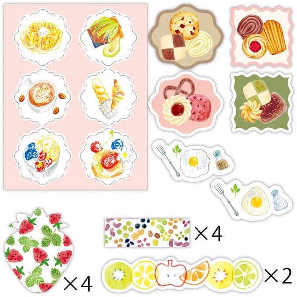 Contenido del Sticker Pack P&M・Foods