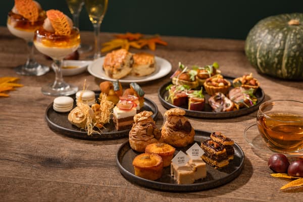 Sweets and savories from the autumn afternoon tea