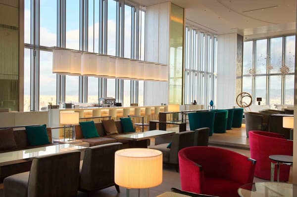 An open, panoramic setting with scenic views