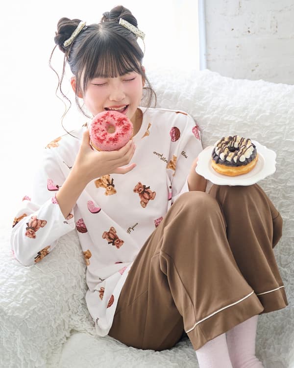 Sweets Bear Print Room Wear Set