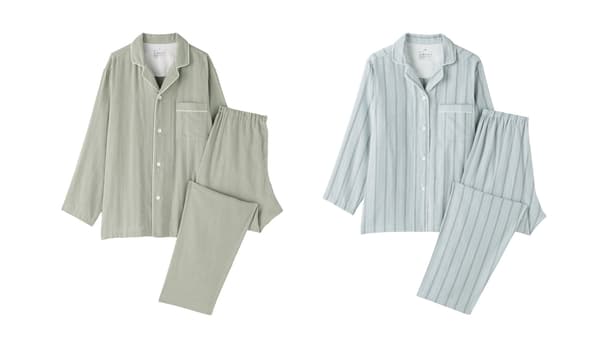 Men's/Women's Seamless Double Gauze Long-Sleeve Pajamas