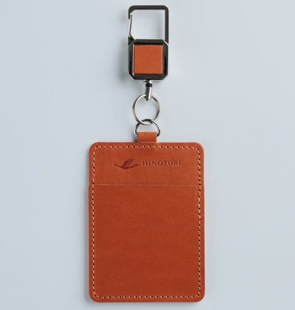 IC card case with reel in camel (Irodorimall exclusive)