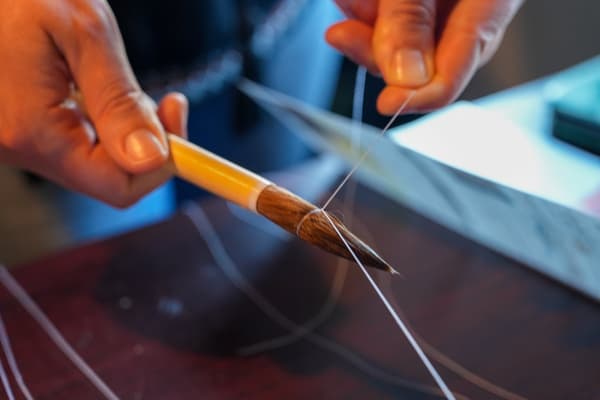 Pembuatan kuas Nara bersama pengrajin tradisional