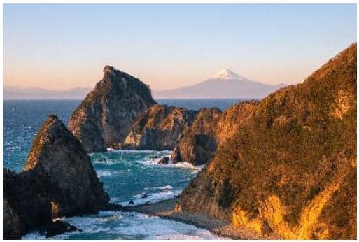 Vista del Monte Fuji desde el oeste de Izu