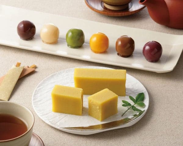 Imo yokan and anko dama assortment from 舟和 (Funawa)
