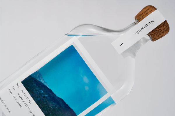 Label design showing date, location, and temperature of botanical harvest