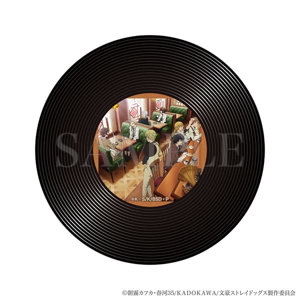 Bungo Stray Dogs ART & DESIGN EXHIBITION record-style coaster design 1