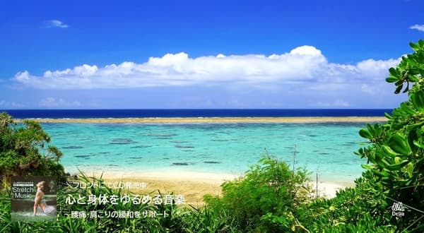 露天浴池區播放的影像內容