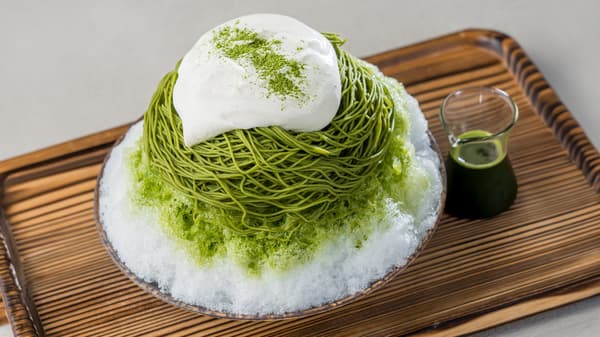 Kakigori de Mont Blanc de matcha de Uji