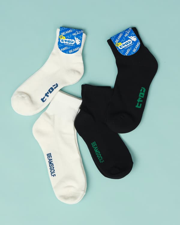 히야론 × BEAMS GOLF 접촉 냉감 골프 양말 상세