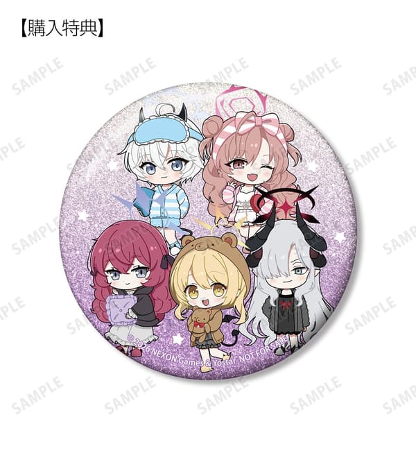 Pre-order bonus chibi character glitter can badge