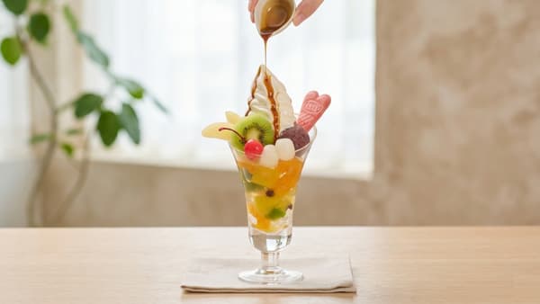 White Peach and Raspberry Parfait