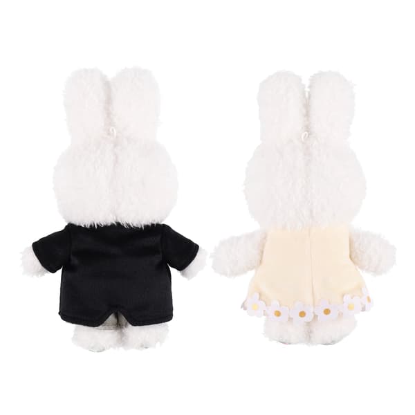 Flower Miffy Fluffy Wedding Pair Mascot, tampak belakang