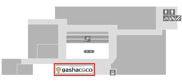 Floor map showing gashacoco location on the 5th floor of Espal Yamagata