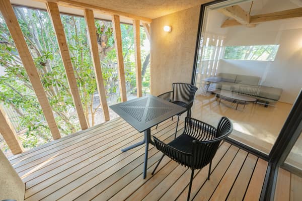 The terrace connected with nature