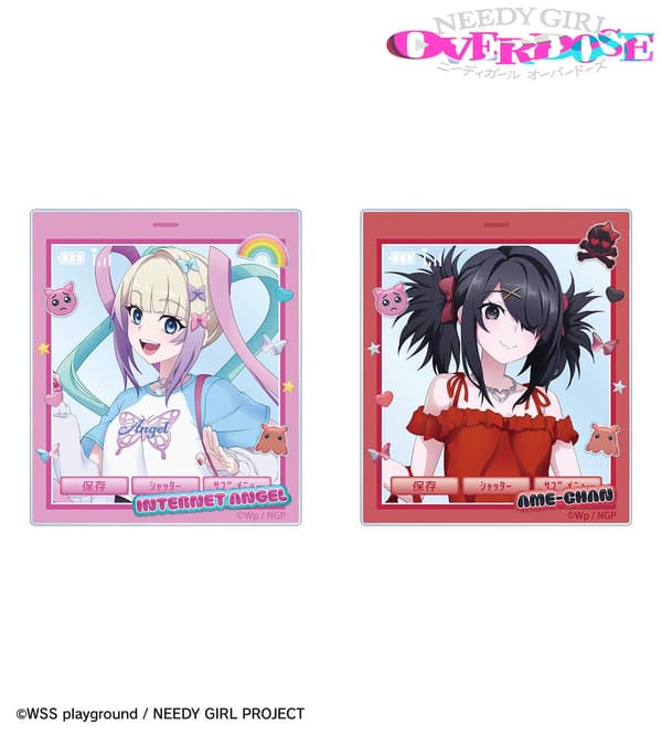 Set 2 Buah Kartu Akrilik KAngel & Ame-chan yang Baru Digambar