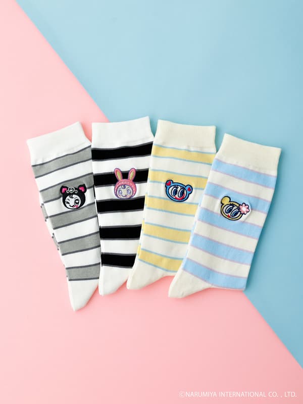 Calcetines de largo medio con bordado de personajes de Narumiya
