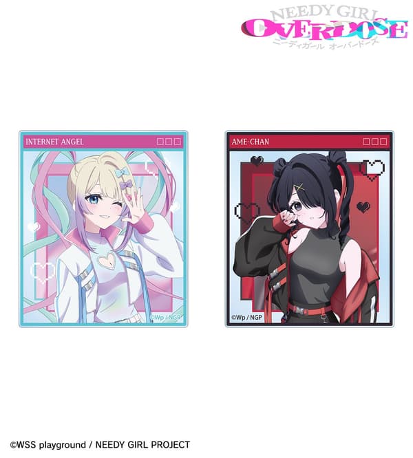 Set 2 Buah Kartu Akrilik KAngel & Ame-chan yang Baru Digambar