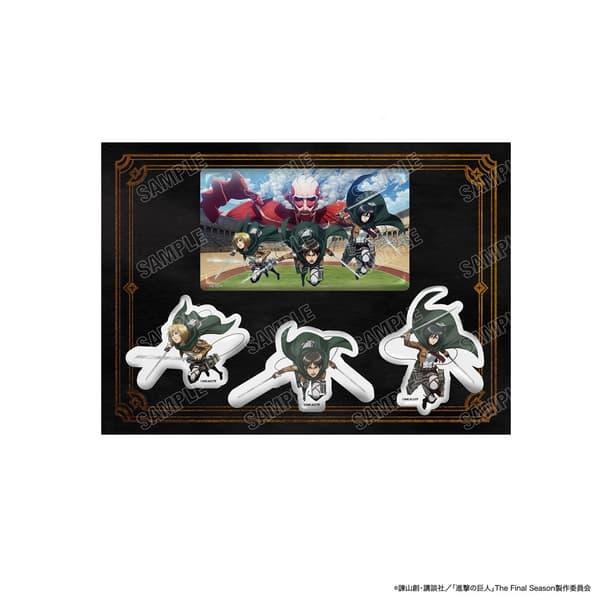 Adhesivo 3D de colaboración del anime de TV Attack on Titan
