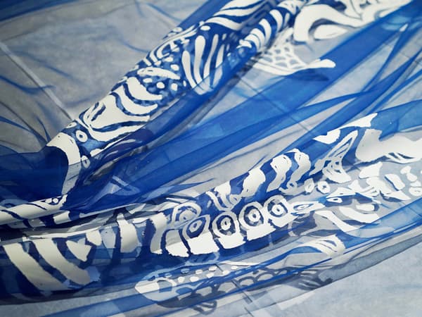 DTF print heat-pressed by hand onto 150cm-wide fabric