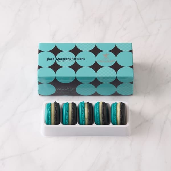Kotak isi 5 glacé Macarons Parisiens