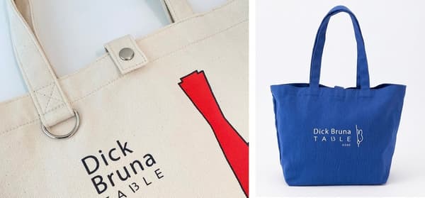 展示Dick Bruna TABLE标志的托特包背面