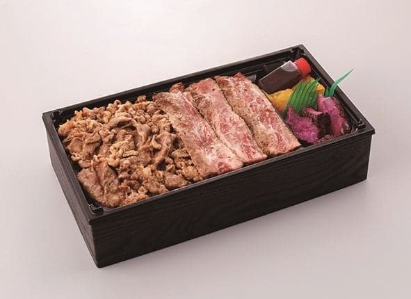 山形牛牛排与烧肉便当