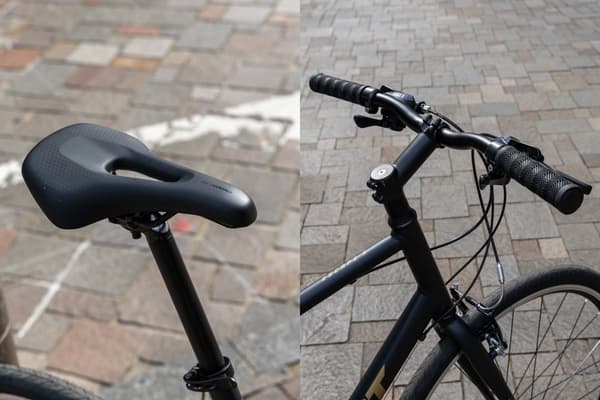 左：专为休闲服装设计的Ergo Contact鞍座/右：升高把横实现了舒适的骑行姿势