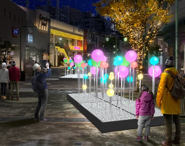 Light objects at Namba Carnival Mall