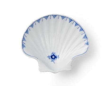 Blue Fluted Plain Shell Dish