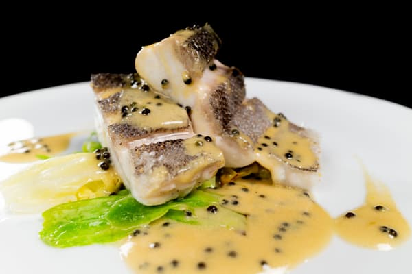 Rock Bream Vapeur with Caviar Sauce