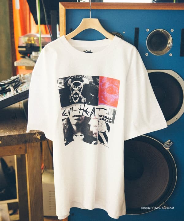 Camiseta de Primal Scream para bonjour records – frente de Screamadelica Black & White