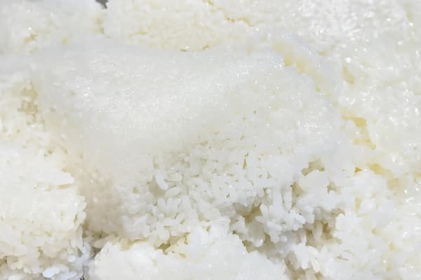 오무카에 당고용으로 찐 고시히카리 쌀
