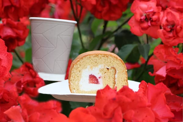 Set kue dan kopi di taman mawar (2025)