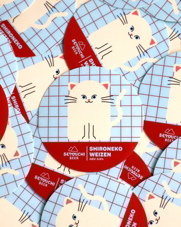 网上购买SHIRONEKO WEIZEN的原创贴纸赠品