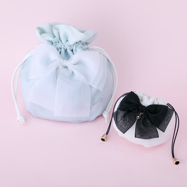 透明丝带抽绳包和小袋