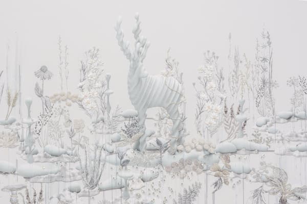 清川あさみ | 名和晃平, Metamorphosis Garden (盛開) (局部), 2021, 複合媒材。攝影:Nobutada OMOTE