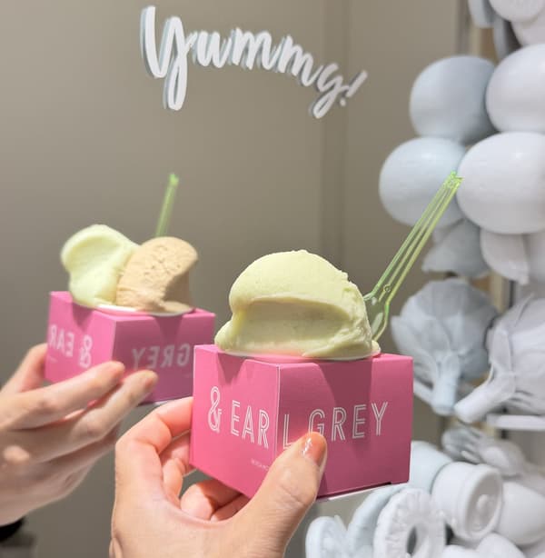 Nuevos sabores de gelato de té para comer allí