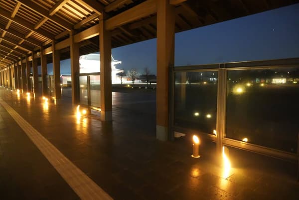 平城宮迴廊竹燈籠