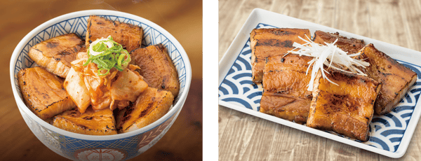 泡菜猪五花盖饭和猪五花拼盘