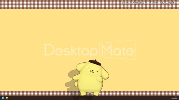 Pompompurin on Desktop Mate